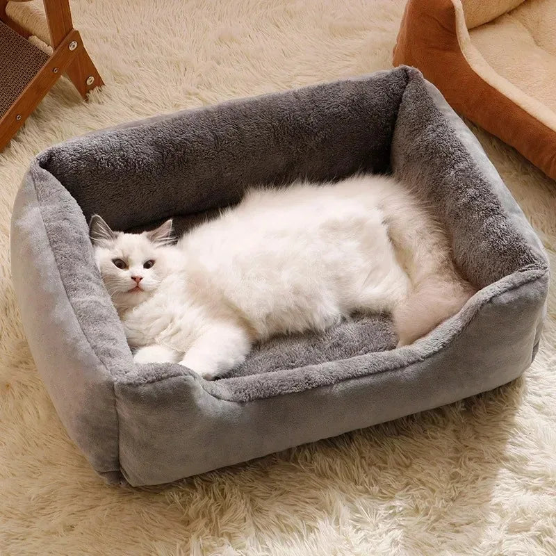 Cozy Winter Pet Bed for Cats & Dogs