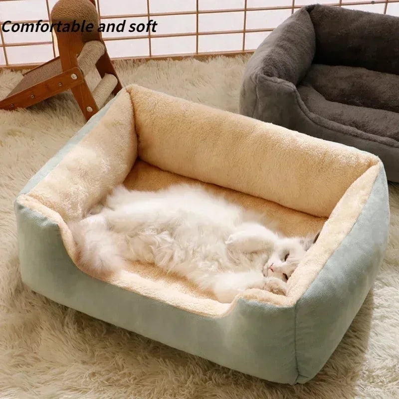 Cozy Winter Pet Bed for Cats & Dogs